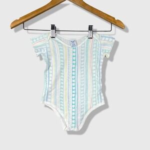 Sprockets Baby One Piece Bodysuit 0-3 Mon Multicolor Pastel Animals Alphabet‎